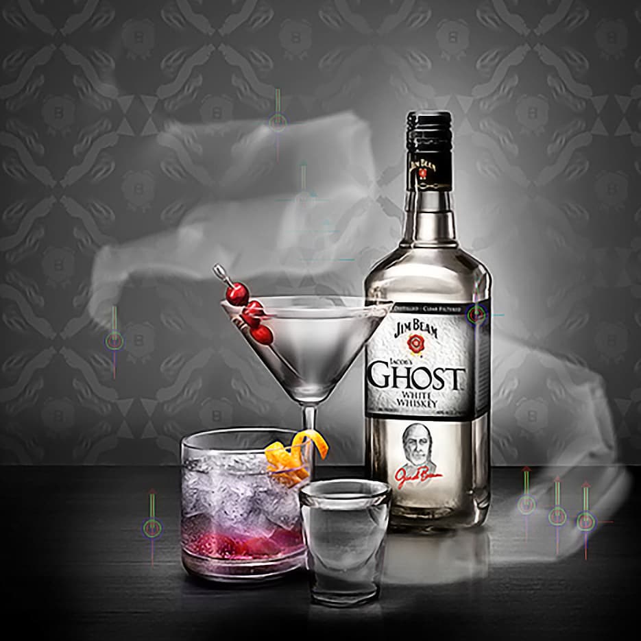 Ghostly presence animation frame 3 with cocktail interaction