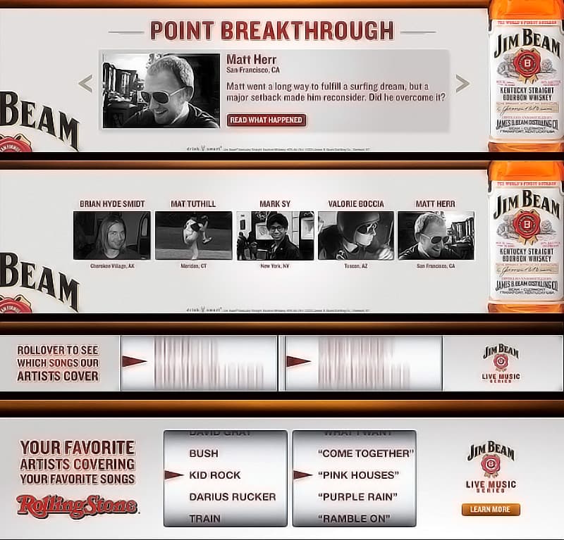 Another rich media display ad variation for Jim Beam